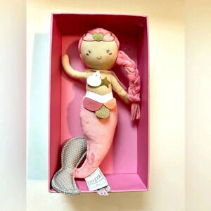 NIB Mermaid Plush Doudou et Compagnie Paris Girl Siren Plush Mermaid Doll
